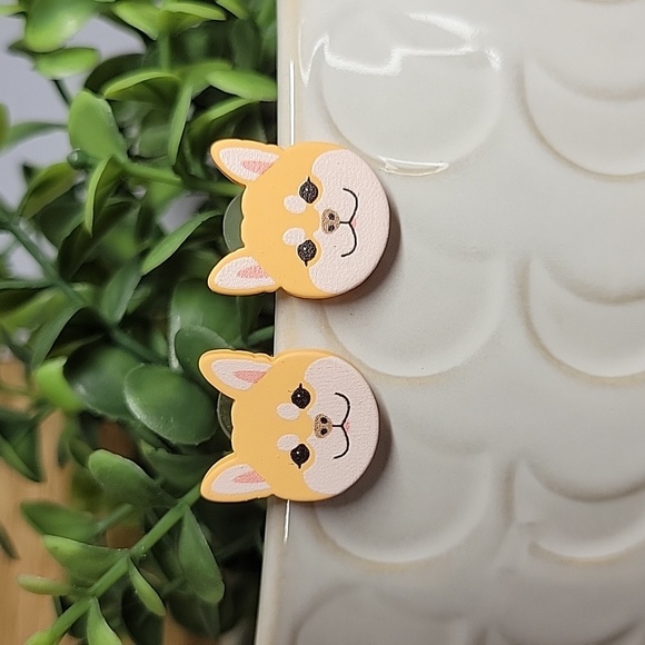 SHIBA INU EARRINGS - Picture 4 of 5